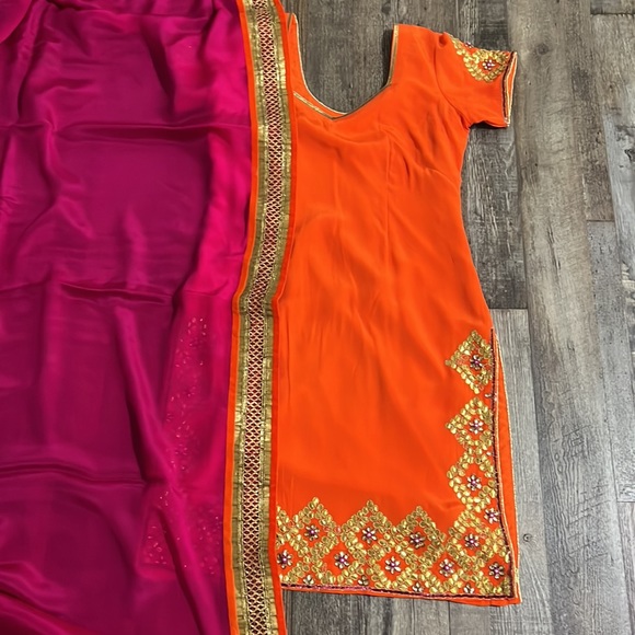 Other - Orange Jaggo Salwar Suit